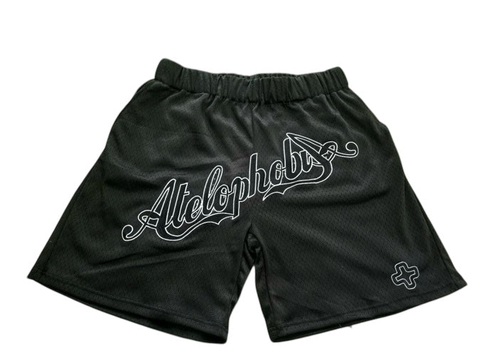 Black mesh short