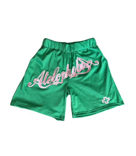Green mesh short